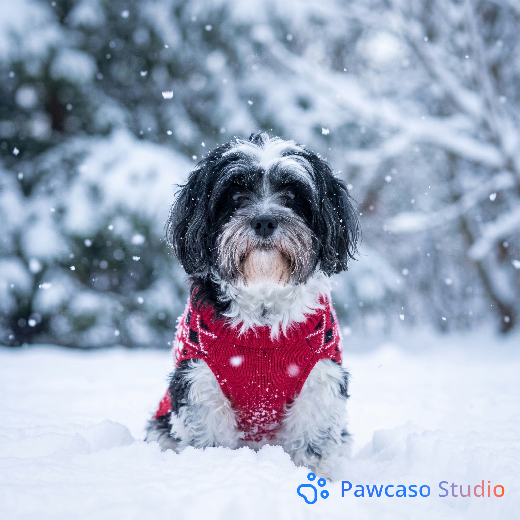 Ozzie & Louie's Winter Snow portrait