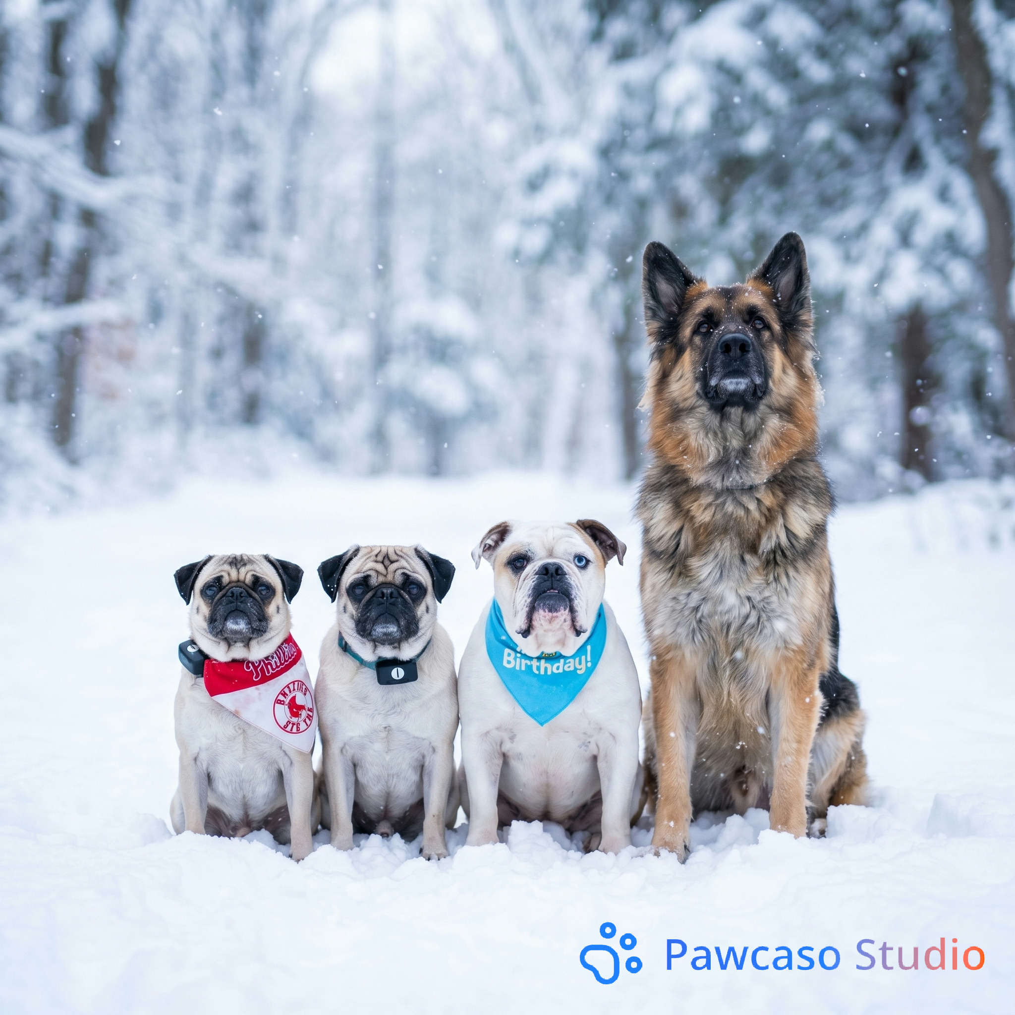 Vinny and fran's Winter Snow portrait