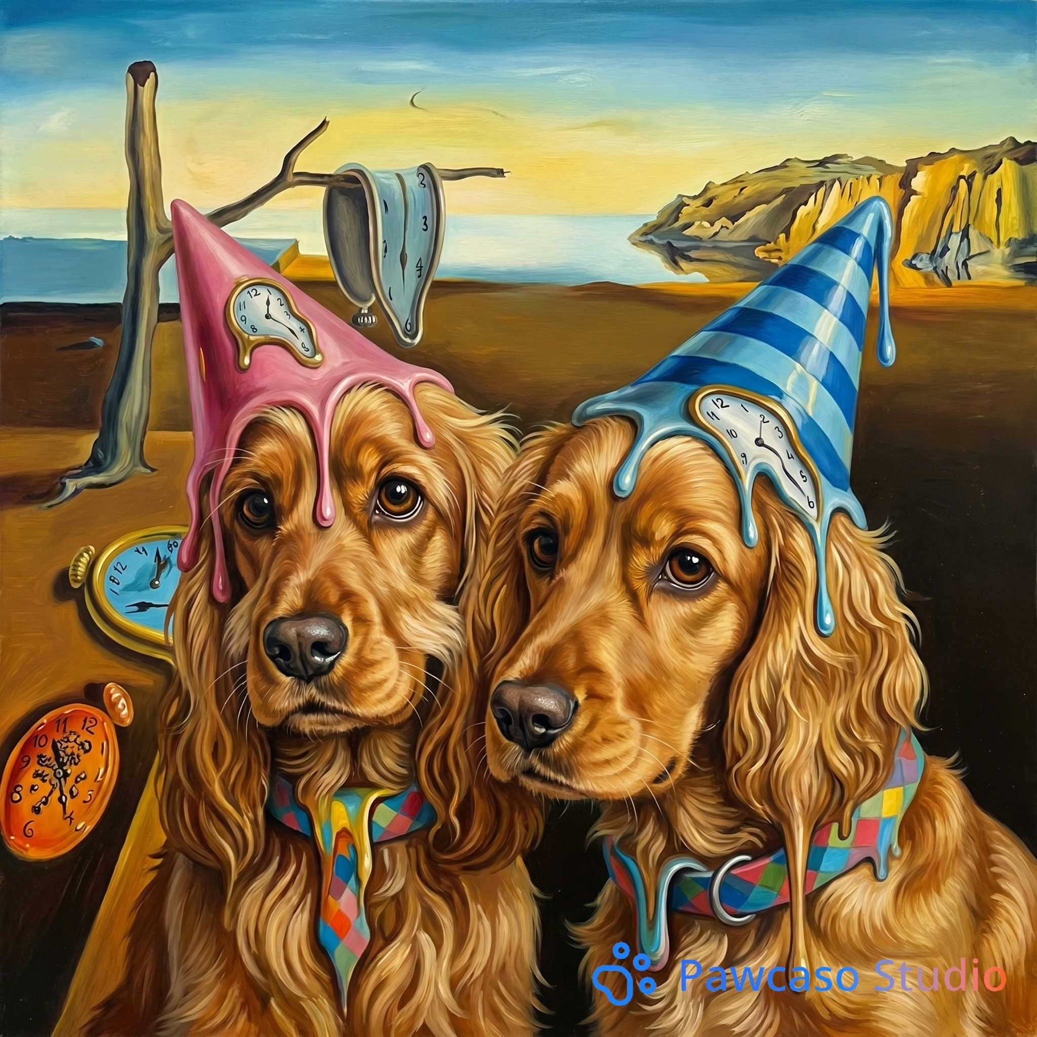 Frida y molly's Dali portrait