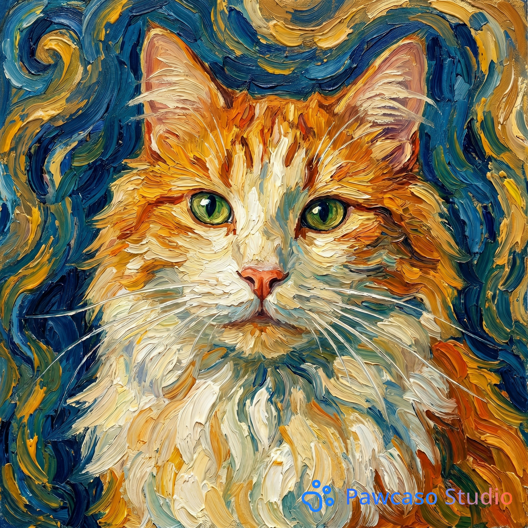 Bad Kitty's Van Gogh portrait