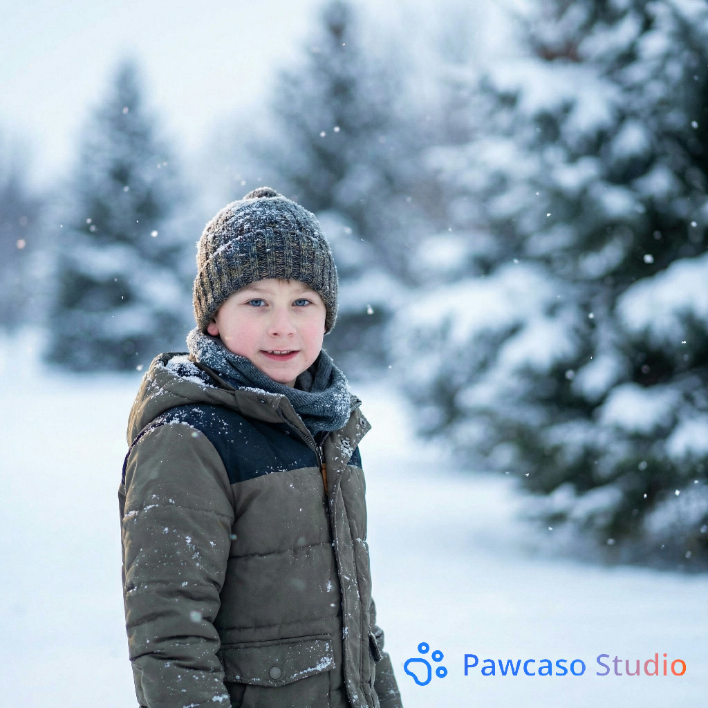 Child 3's Winter Snow portrait