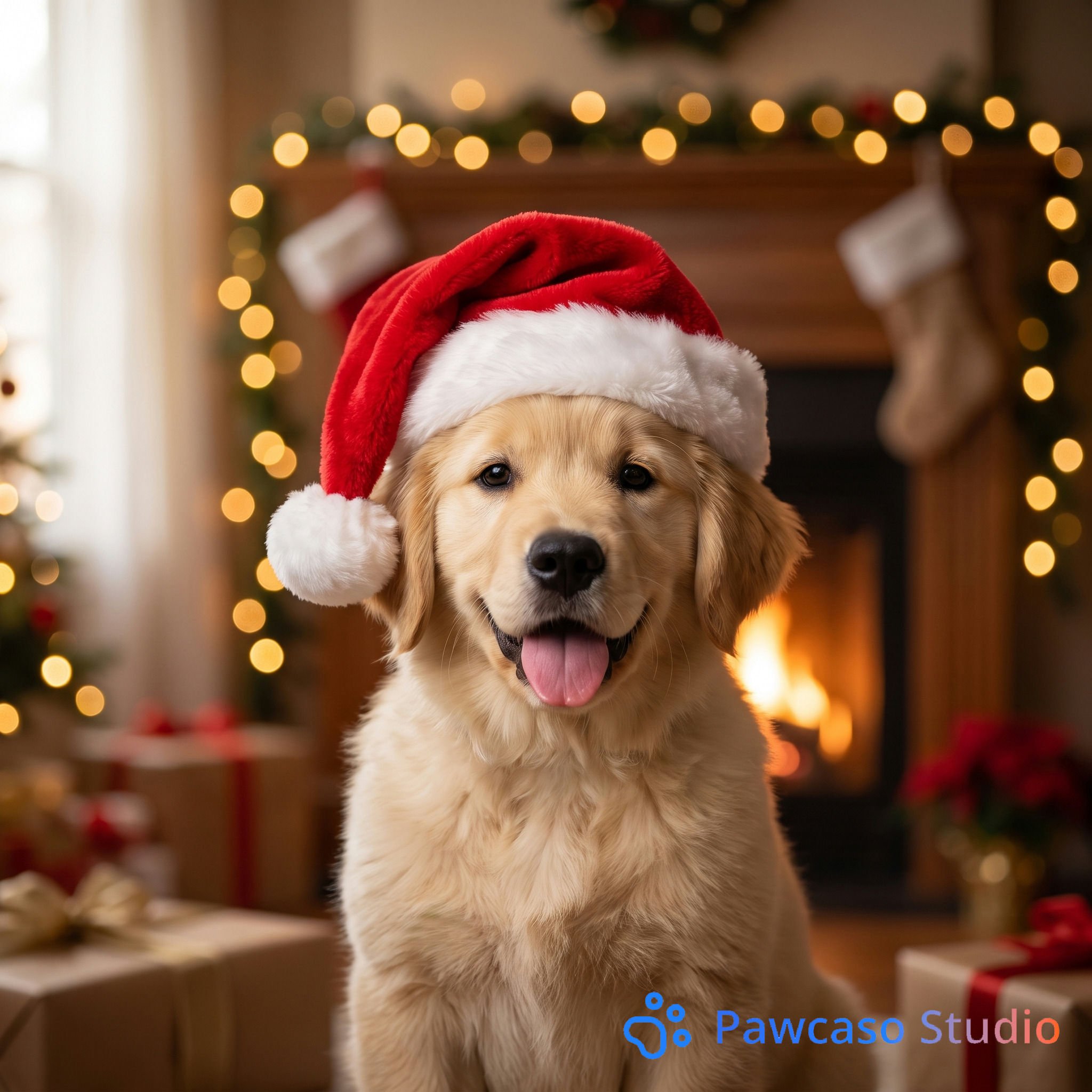 Lily's Christmas Santa Hat portrait