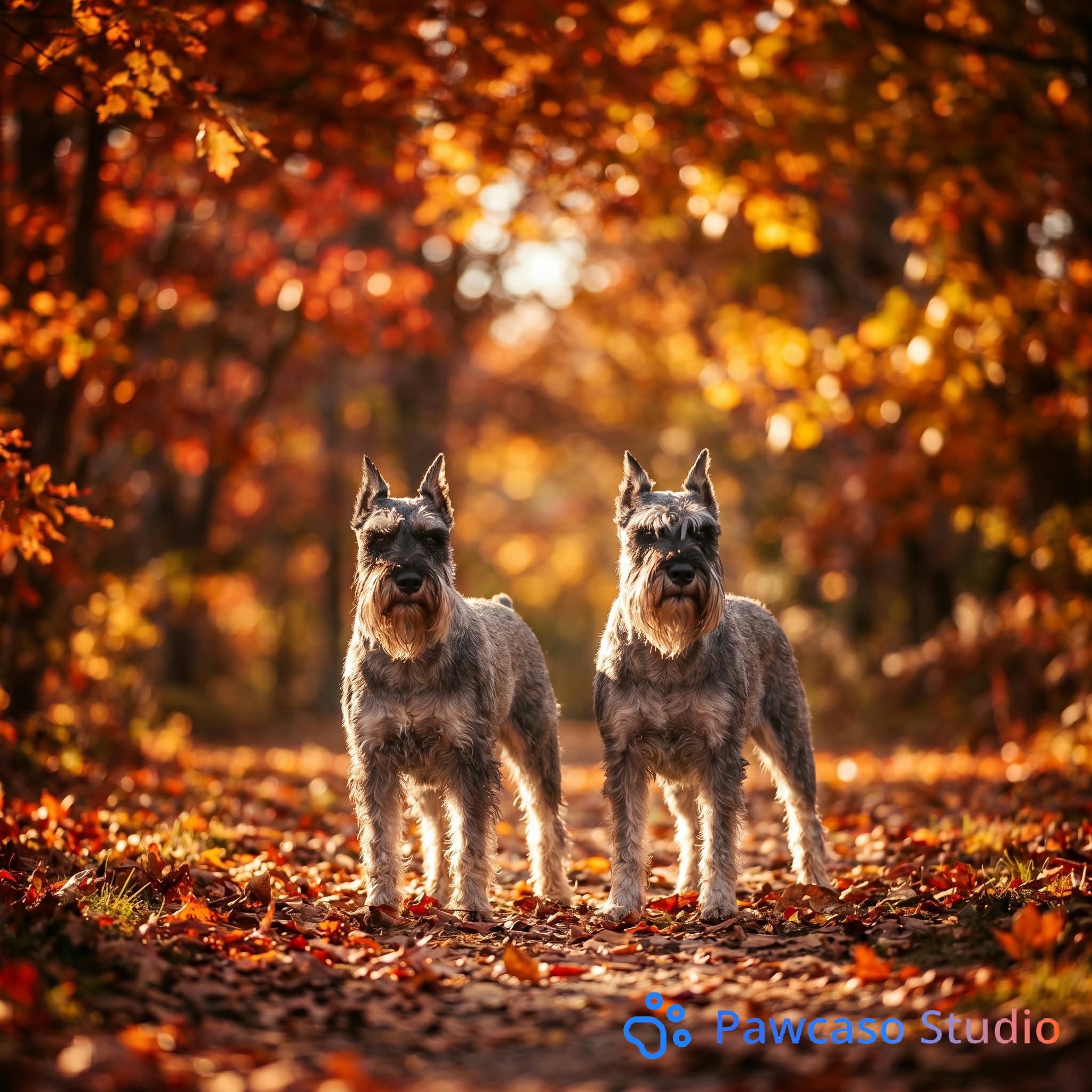 Franc & Goldie's Autumn Foliage portrait