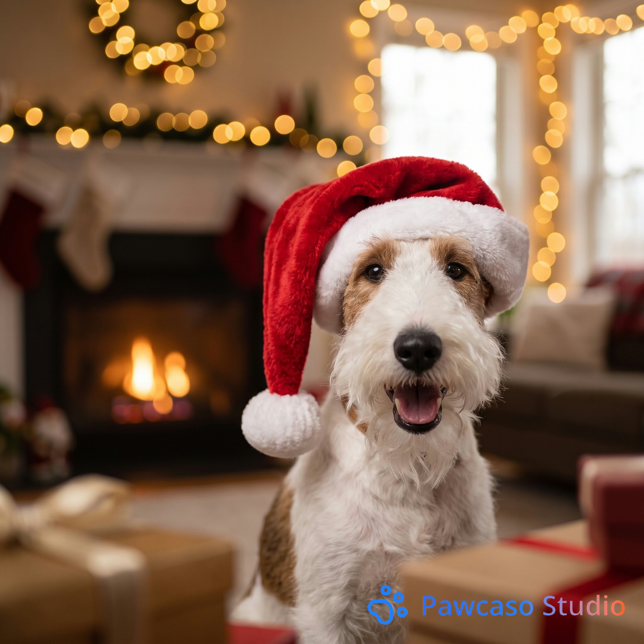 Hero's Christmas Santa Hat portrait
