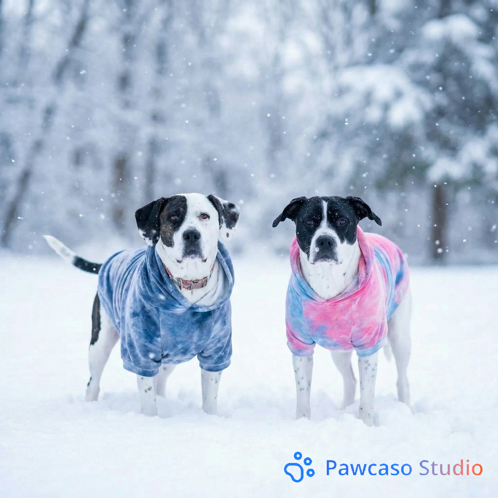 Gus & Alice's Winter Snow portrait