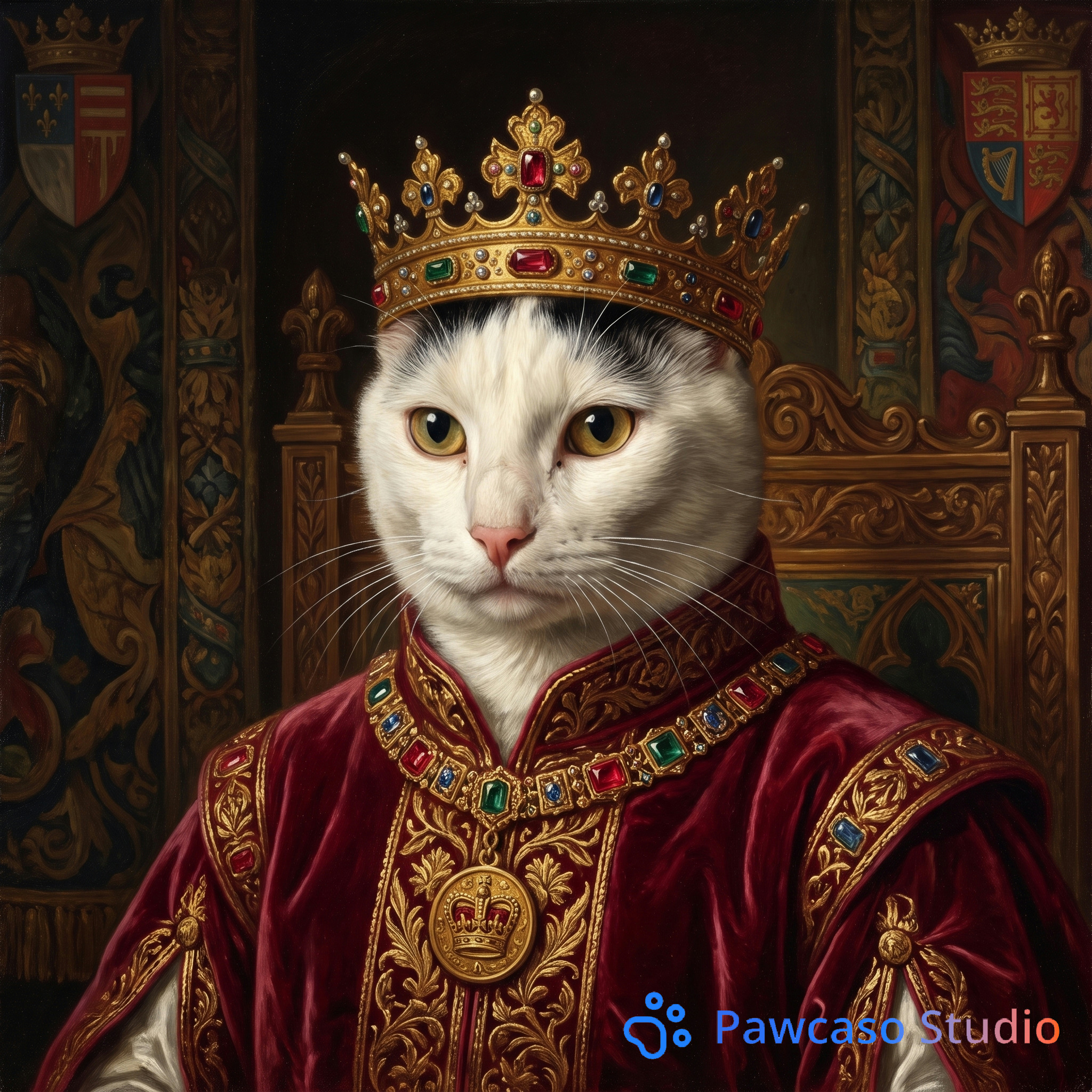 Boo and Cricket's Royal portrait