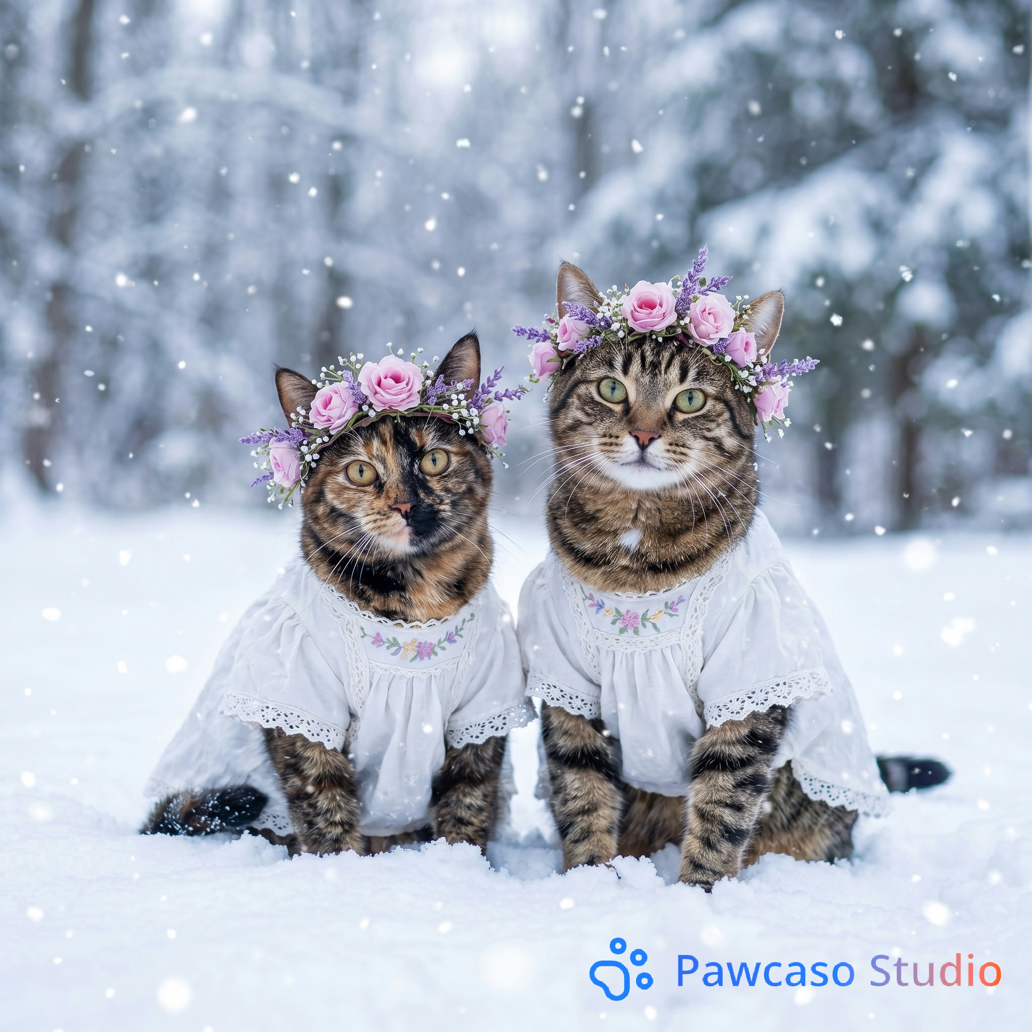 Hazel's Winter Snow portrait
