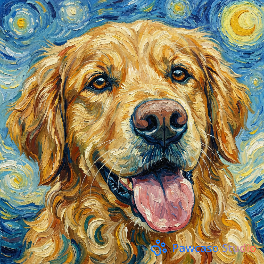 Dog's Van Gogh portrait