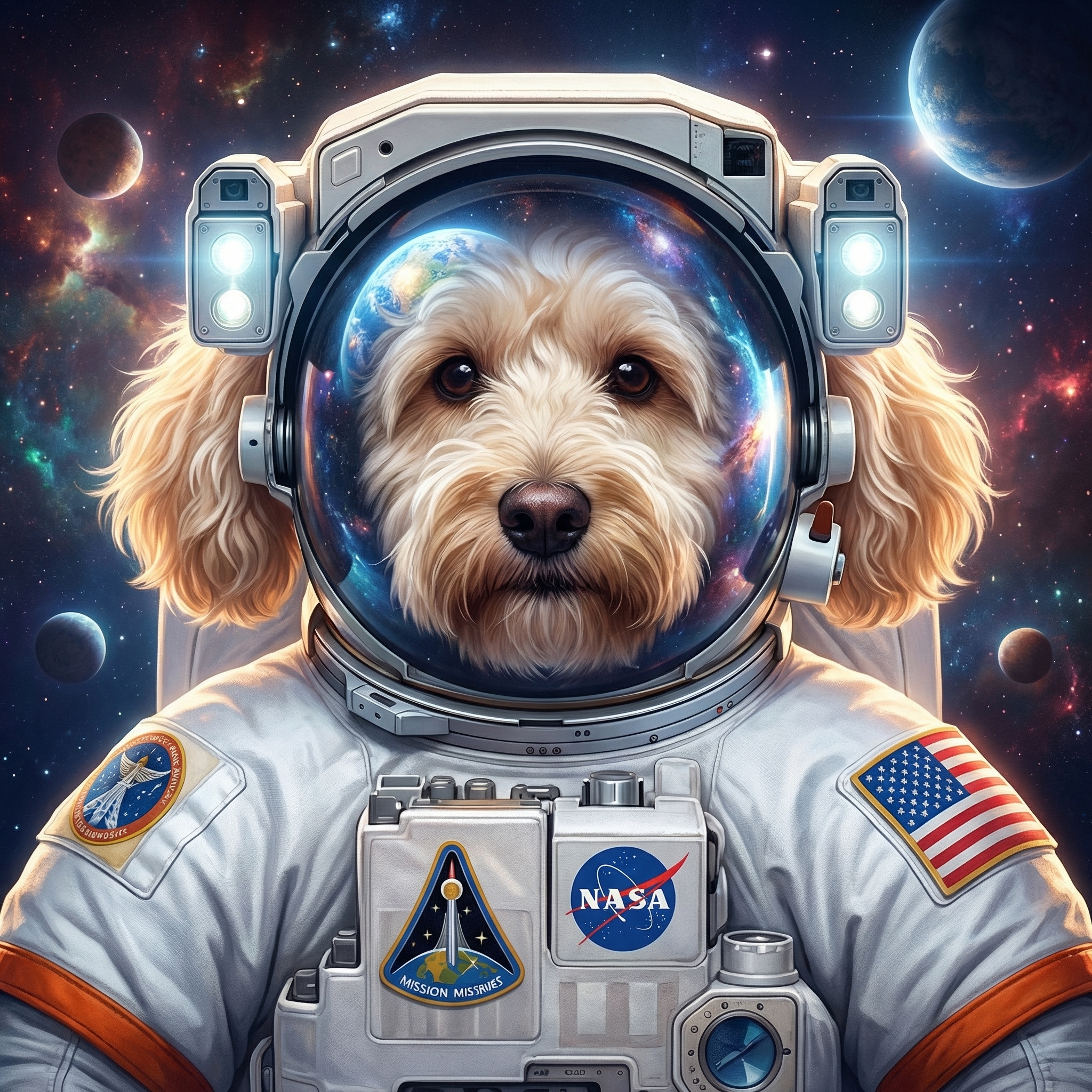 Simba's Astronaut portrait
